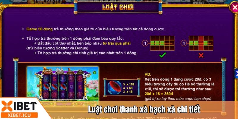 Luật chơi thanh xà bạch xà chi tiết